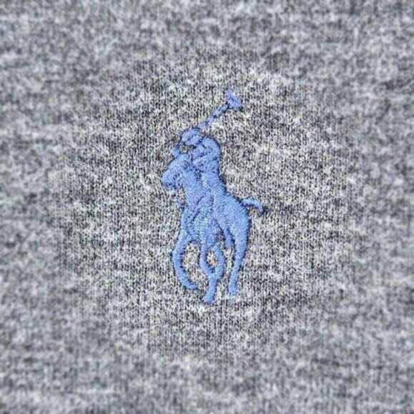Polo Ralph Lauren Sweater Pony Logo 1/4 Zip Pullover Gray Long Sleeve Mens Sz L - Picture 7 of 10
